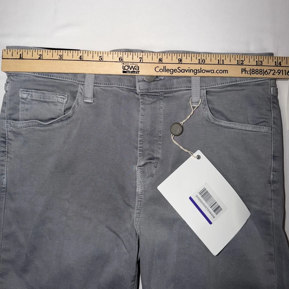 J Brand Selena MidRise Crop Boot Jeans Georgetown Grey Raw Hem 28 NWT Kick Flare - Picture 7 of 13